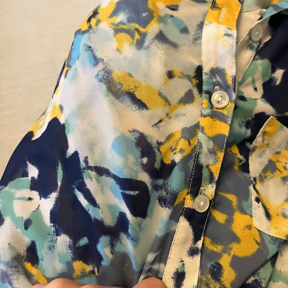 KUT from the Kloth Tie Hem Chiffon Top - Picture 5 of 5
